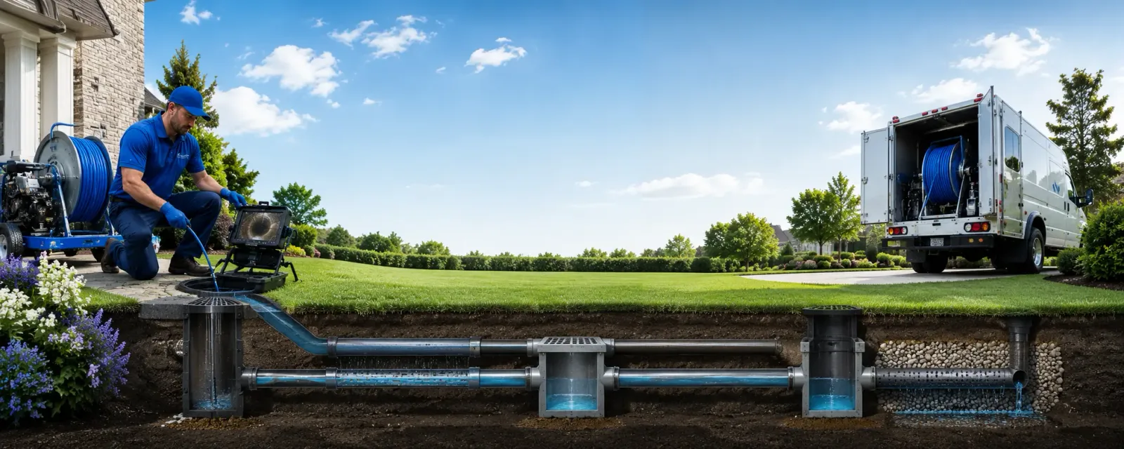Outdoor drain cleaning information for Castana, IA